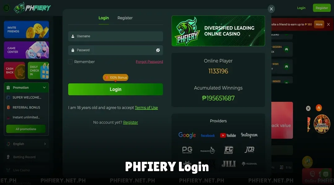 PHFIERY Login